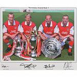 Arsenal FC Famous Back 4 Signed Framed Print 2