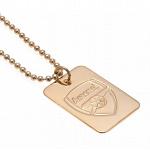 Arsenal FC Dog Tag & Chain - Gold Plated 2