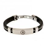 Chelsea FC Silver Inlay Silicone Bracelet 2