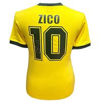 Brazil 1982 Zico Signed Shirt