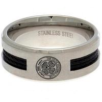 Celtic FC Ring - Black Inlay - Size X