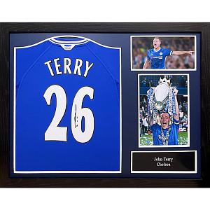 Chelsea FC 2000 Terry Signed Shirt (Framed) 1