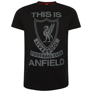 Liverpool FC This Is Anfield T Shirt Mens Black L 1