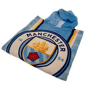 Manchester City FC Kids Hooded Poncho 1