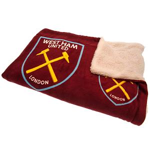 West Ham United FC Sherpa Fleece Blanket 1