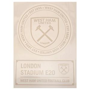 West Ham United FC 2pk A4 Car Decal 1