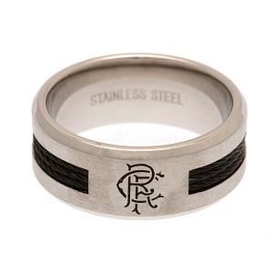 Rangers FC Black Inlay Ring Medium 1