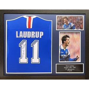 Rangers FC Laudrup Signed Shirt (Framed) 1