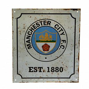 Manchester City FC Retro Logo Sign 1