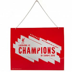 Liverpool FC Champions Of Europe Metal Sign 1