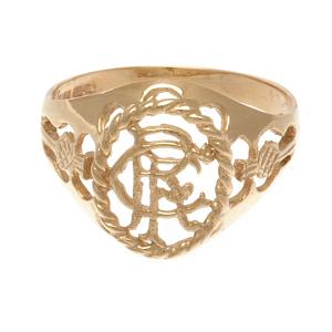 Rangers FC 9ct Gold Crest Ring Large 1