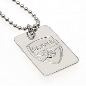 Arsenal FC Dog Tag & Chain - Silver Plated 1