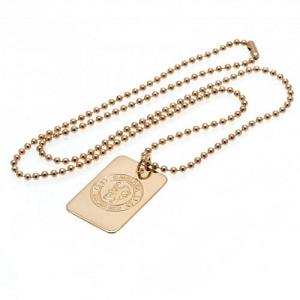Chelsea FC Dog Tag & Chain - Gold Plated 1