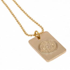 Leicester City FC Gold Plated Dog Tag & Chain 1