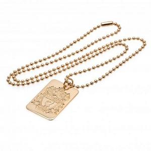Liverpool FC Gold Plated Dog Tag & Chain 1