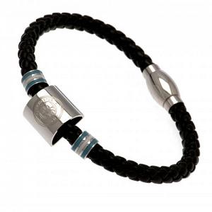 Manchester City FC Leather Bracelet - Colour Ring 1