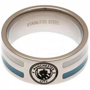 Manchester City FC Ring - Colour Stripe - Size X 1