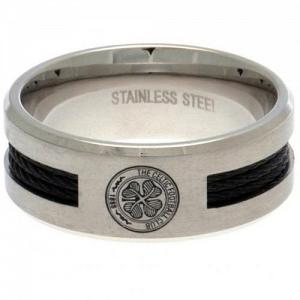 Celtic FC Ring - Black Inlay - Size X 1