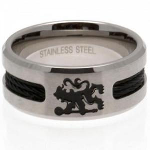 Chelsea FC Ring - Black Inlay - Size R 1