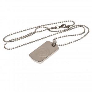 Manchester City FC Dog Tag & Chain - Engraved Crest 1