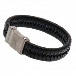 Liverpool FC Leather Bracelet - Single Plait 1