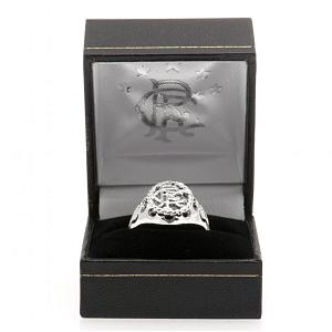 Rangers FC Silver Plated Crest Ring Small 2