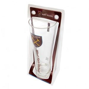 West Ham United FC Tall Beer Glass 1